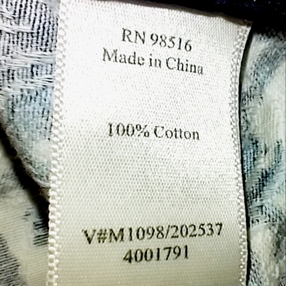 COLDWATER CREEK MISSES/TEENS SIZE P4 SMALL BLUE & WHITE JACKET ABSTRACT FLORAL. - Picture 4 of 8